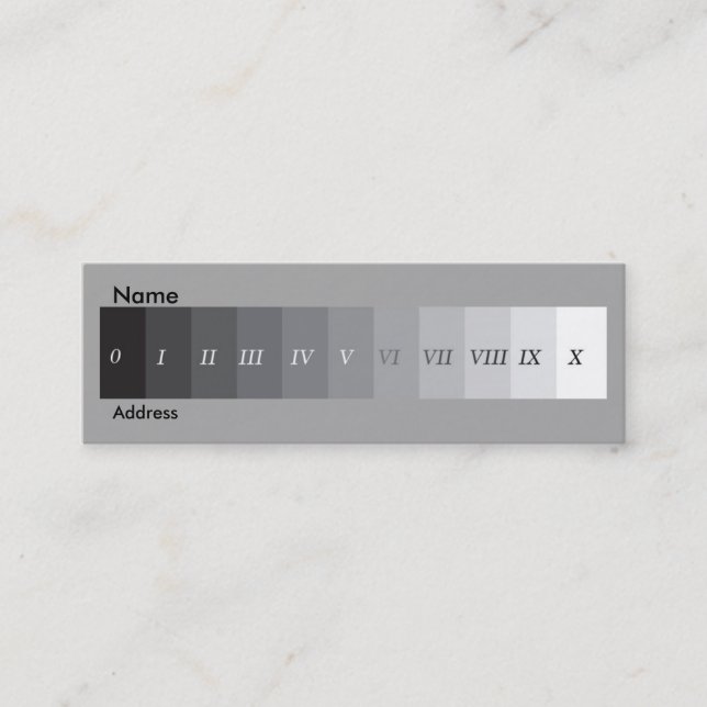 Carte De Visite Mini Système de zone (Devant)