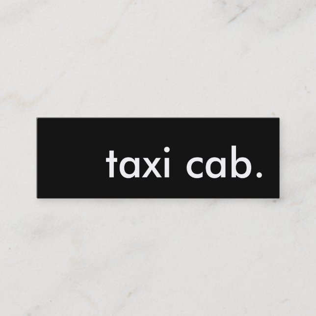 Carte De Visite Mini taxi. (Devant)