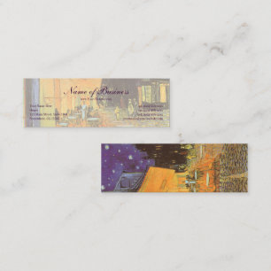 Carte De Visite Mini Terrasse du café la nuit de Vincent van Gogh