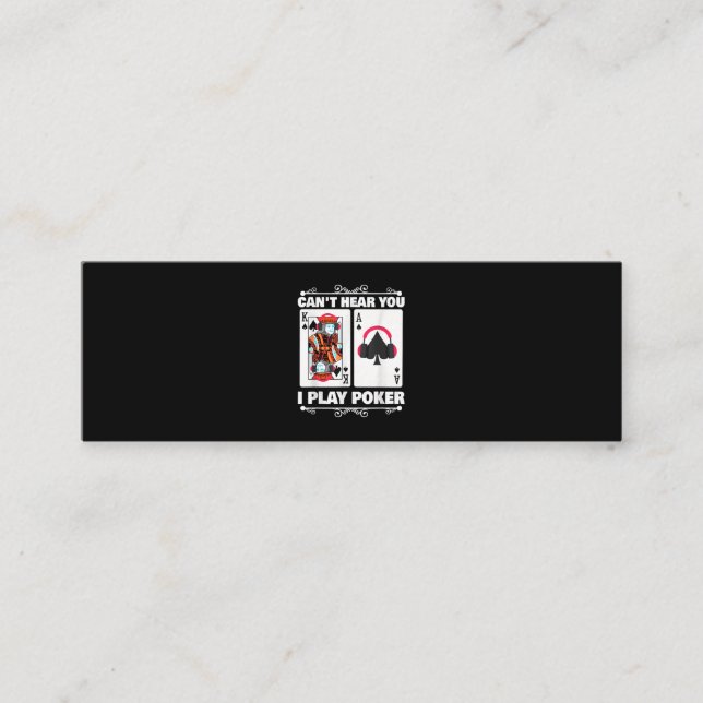 Carte De Visite Mini Texas Holdem Poker Ne Peut Pas Vous Entendre Je Jo (Devant)