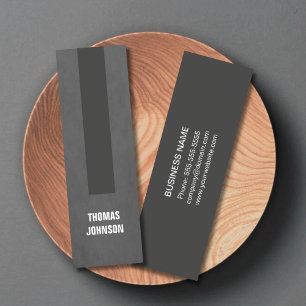 Carte De Visite Mini Texture moderne et élégante Grey Stripe Consultant