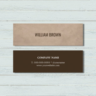 Carte De Visite Mini Texture moderne simple et élégante Consultant Brow