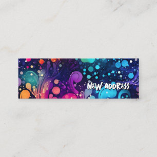 Carte De Visite Mini Tie teinture couleur splaster nouvelle adresse