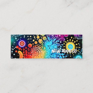 Carte De Visite Mini Tie teinture couleur splaster nouvelle adresse