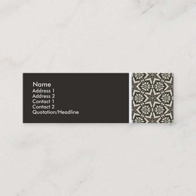 Carte De Visite Mini Ton texture - Terrazzo Motif 014 - (201F1B) (Devant)