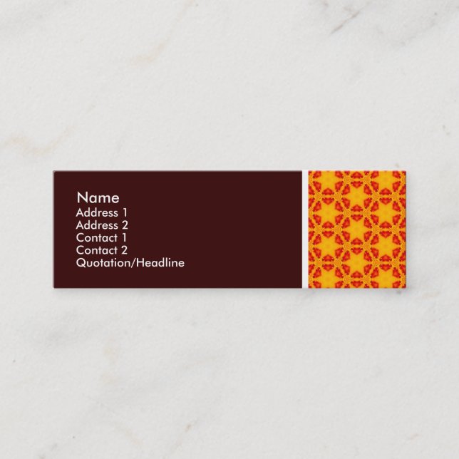 Carte De Visite Mini Tonalité Texture - Terrazzo Motif 06 - Brown foncé (Devant)