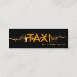 Carte De Visite Mini Transport en taxi Flash de la foudre jaune