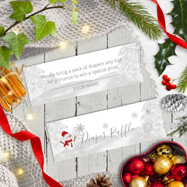 Carte De Visite Mini Un petit Baby shower gris flocon (Créateur téléchargé)