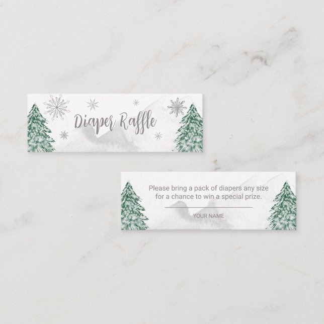 Carte De Visite Mini Un petit raffle de couches pour bébés (Devant / Derrière)