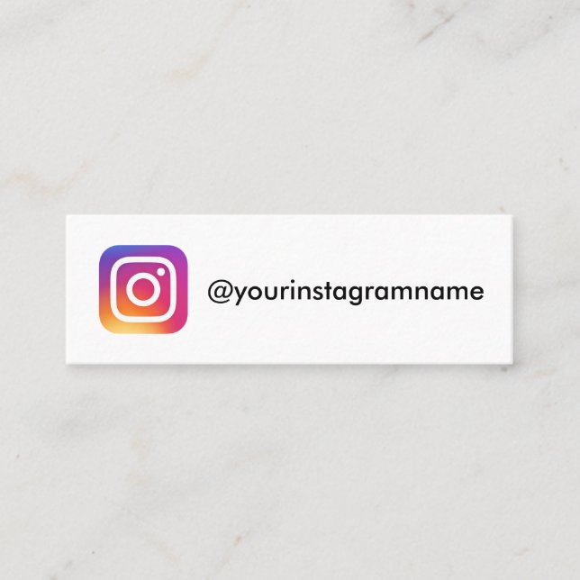Carte De Visite Mini Utilisateur Instagram Social Media Influencer Simp (Devant)