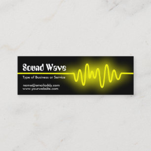 Carte De Visite Mini Vague sonore - Jaune et Noir