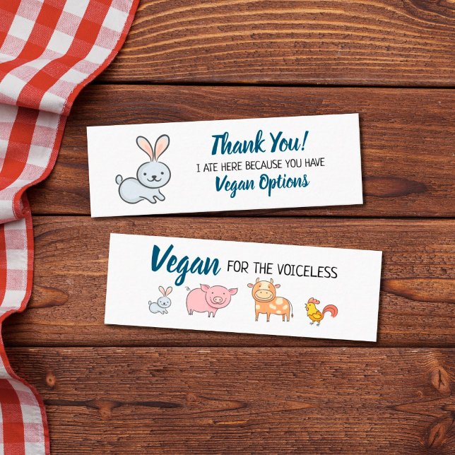 Carte De Visite Mini Vegan extension restaurant merci (Créateur téléchargé)