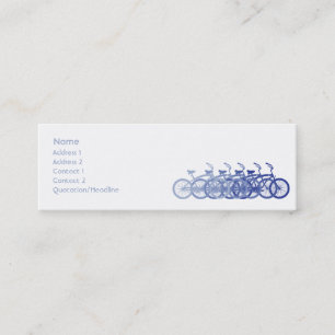 Carte De Visite Mini Vélo bleu - maigre