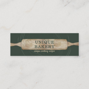 Carte De Visite Mini Vert Sage Beige Aquarelle Moderne Unique Boulanger