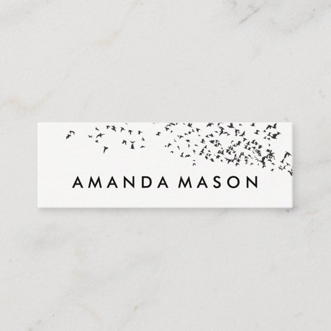 Carte De Visite Mini Vestiges d'oiseaux (Devant)