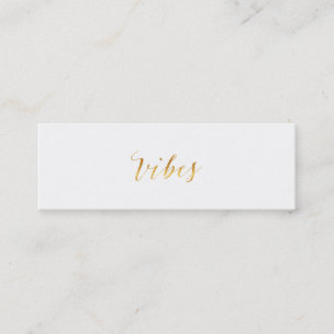 Carte De Visite Mini Vibes Citation Gold Faux Vibe Citations Métallique