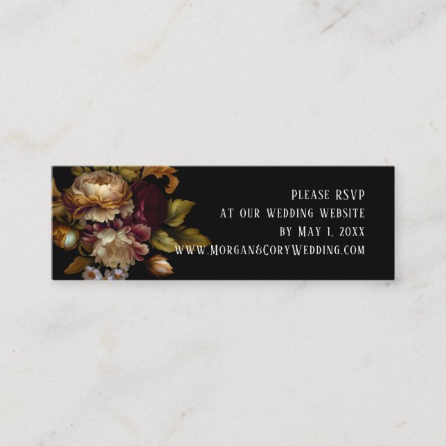 Carte De Visite Mini Vieux Masters Peinture Look Site Mariage RSVP (Devant)