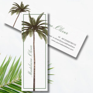 Carte De Visite Mini Vintage Palm Tree Tropical Elégant