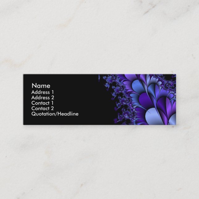 Carte De Visite Mini VioletFractal (Devant)