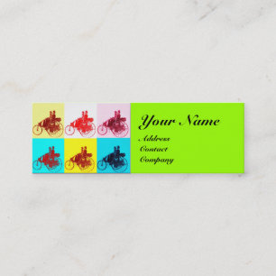 CARTE DE VISITE MINI VOITURES VINTAGE POP ART / AUTO REPAIR AUTOMOTIVE
