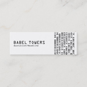 Carte De Visite Mini Vraie écriture étrangère