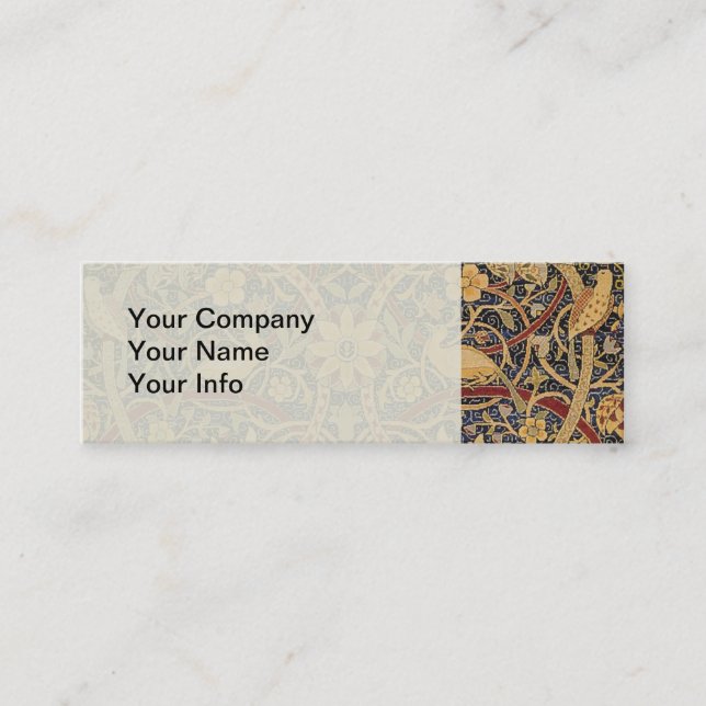 Carte De Visite Mini William Morris Bullerswood Tapisserie Faux (Devant)