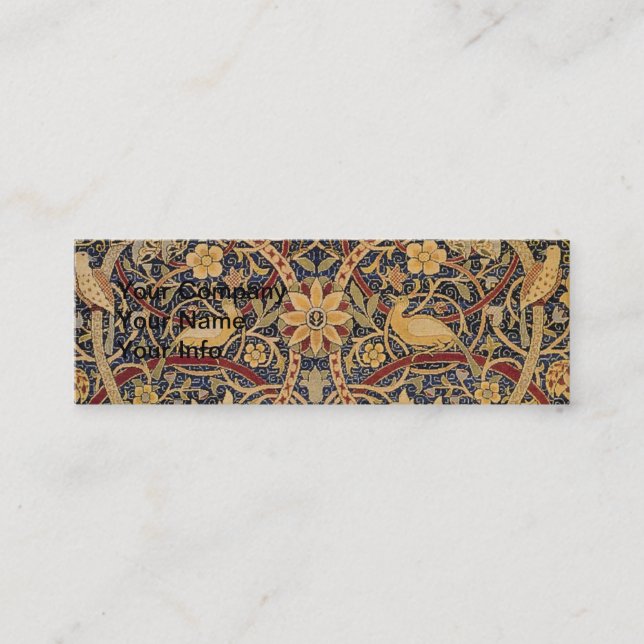 Carte De Visite Mini William Morris Bullerswood Tapisserie Faux (Devant)
