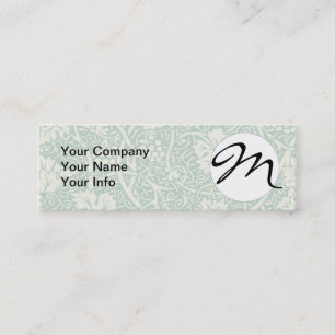 Carte De Visite Mini William Morris Grape Motif Turquoise Turquoise
