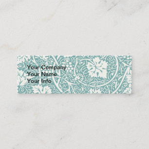 Carte De Visite Mini William Morris Grape Motif Turquoise Turquoise