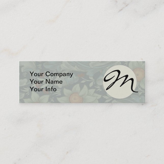 Carte De Visite Mini William Morris Orchard Art Motif (Devant)