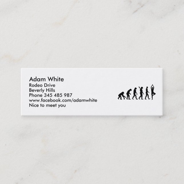 Carte De Visite Mini Yoga d'évolution (Devant)