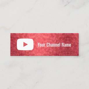 Carte De Visite Mini Youtube Channel Youtuber Social Media Mini