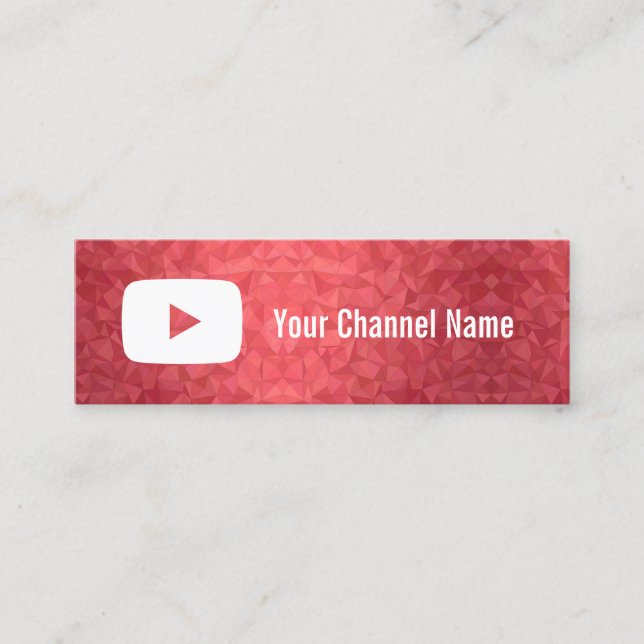 Carte De Visite Mini Youtube Channel Youtuber Social Media Mini (Devant)