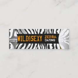 Carte De Visite Mini Zebra Pattern Bold Wild Profile