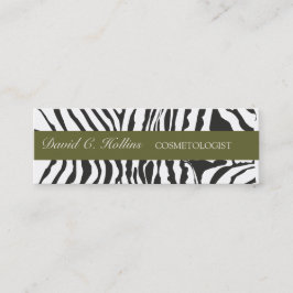 Carte De Visite Mini Zebra Stripes Optique Black White Custom