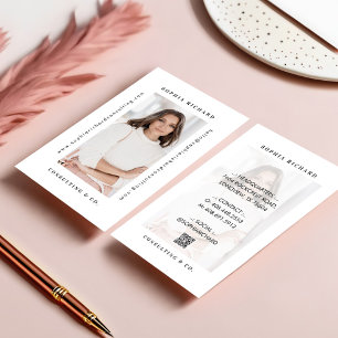 Carte De Visite Miniature moderne professionnelle photo QR Code