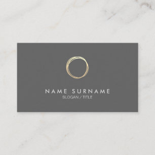Carte de visite minimal chic moderne de gris de