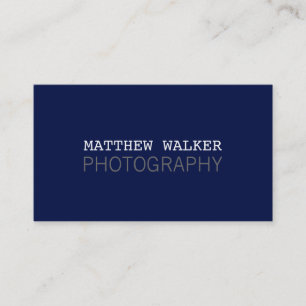 Carte De Visite MINIMAL clair moderne chic bleu marine bleu gris f