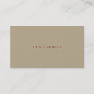 Carte De Visite Minimal de l'Élégant Minimaliste Sépia