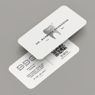 Carte De Visite Minimal dentiste dentaire Orthodontiste Blanc
