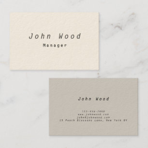Carte De Visite Minimal élégant simple professionnel
