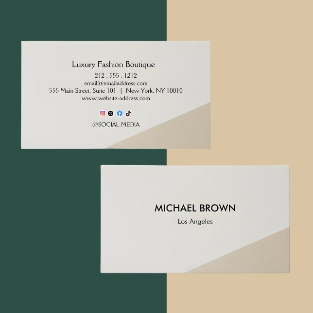 Carte De Visite Minimal Fine Clothing Boutique Business Card  (Créateur téléchargé)