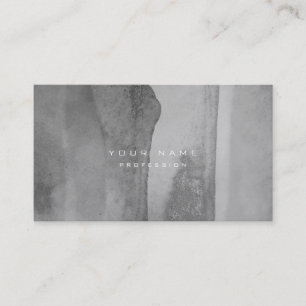 Carte De Visite Minimal gris de Monochrom de mur sale argenté de