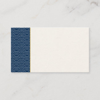Carte De Visite Minimal Japanese Seigaiha Business Card 