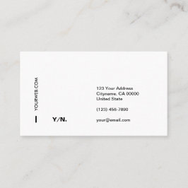 Carte de visite minimal moderne de blanc de