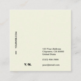 Carte de visite minimal moderne de carré de