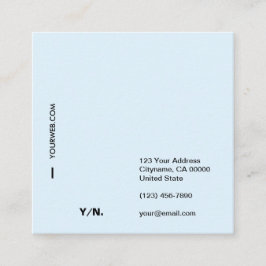 Carte de visite minimal moderne de carré de