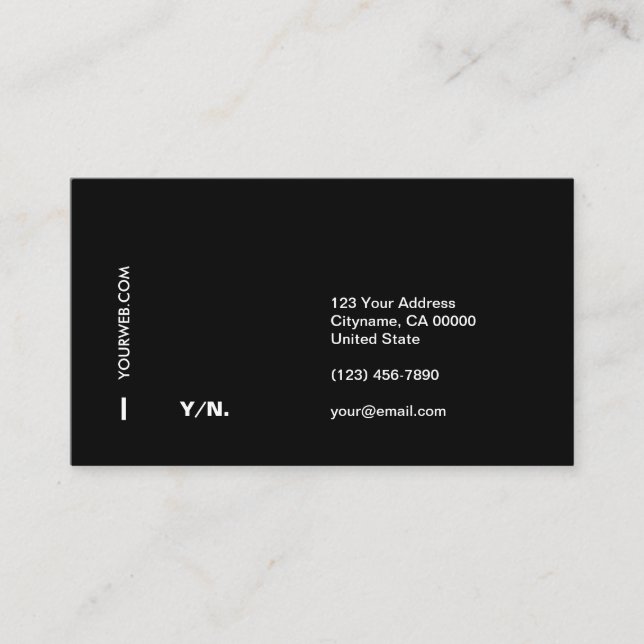 Carte de visite minimal moderne de la typographie (Devant)