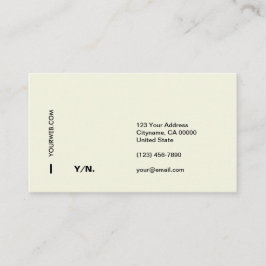 Carte de visite minimal moderne de typographie