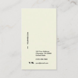 Carte de visite minimal moderne de verticale de